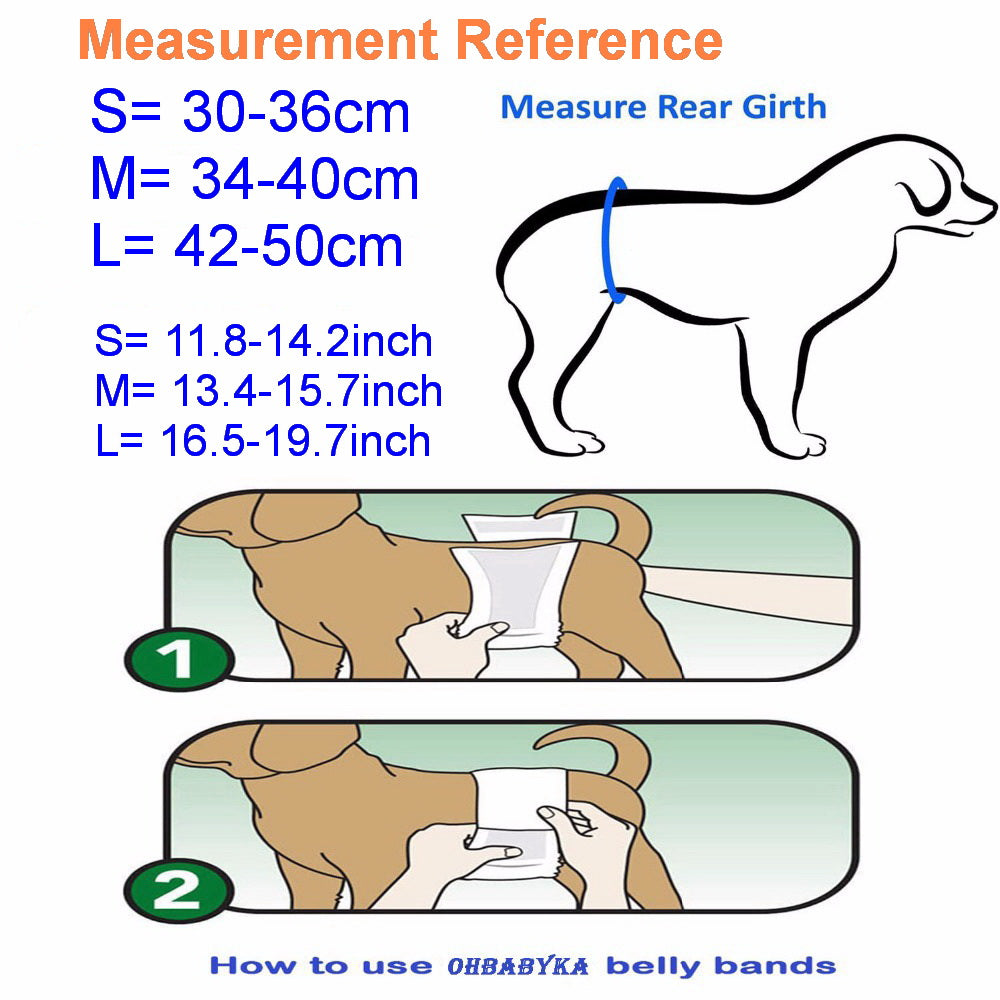 Waterproof Male Dog Wrap Pants Reusable Puppy Diaper Washable Dog Panty Underwear